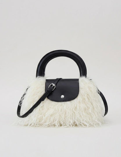 Trendy Fluffy Fur Tote Shoulder Bag