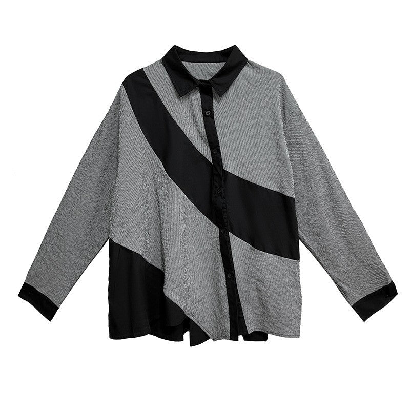Irregular Design Long-Sleeved Shirt