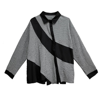 Irregular Design Long-Sleeved Shirt