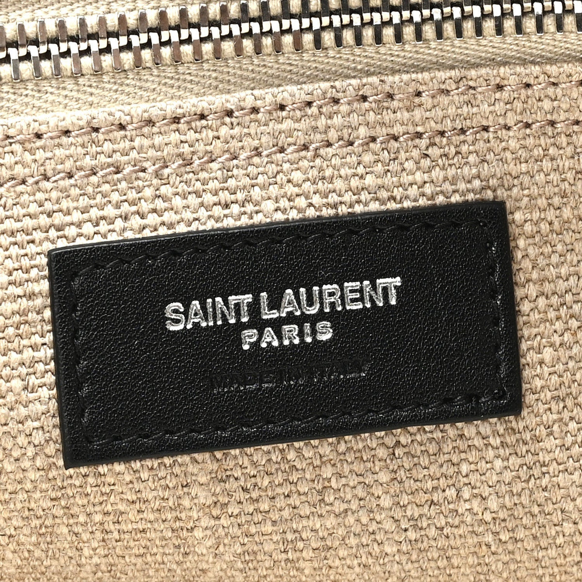 Linen Calfskin Rive Gauche Tote Optic White