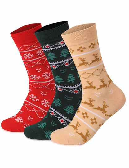 Christmas Vintage Snowflake Print Crew Socks