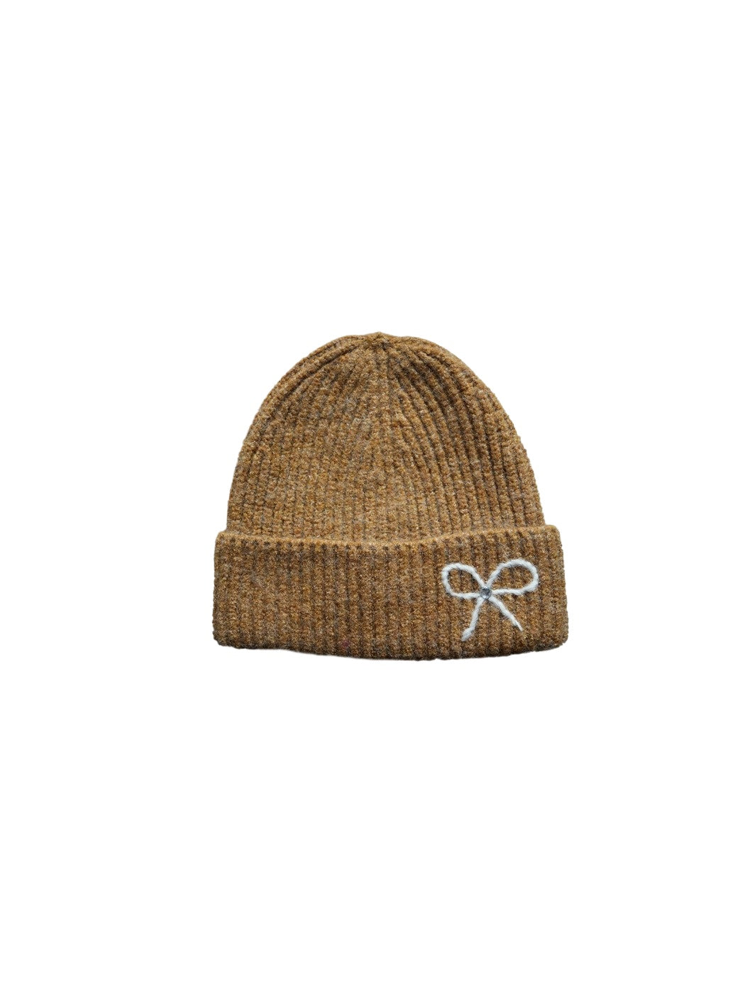 Haila - Knitted Beanie with Butterfly Embroidery