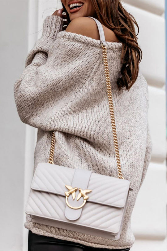 Women  Ribbed Knitted Oversized Pullover Sweater