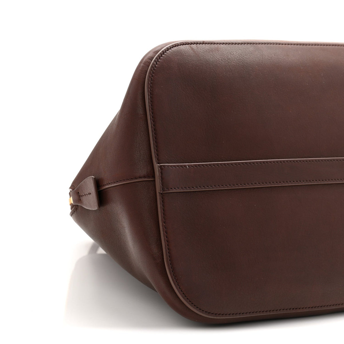 Polished Saddle Calfskin Large Devon Bag Burgundy