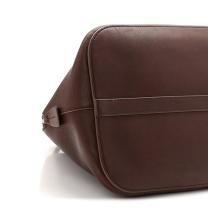 Polished Saddle Calfskin Large Devon Bag Burgundy