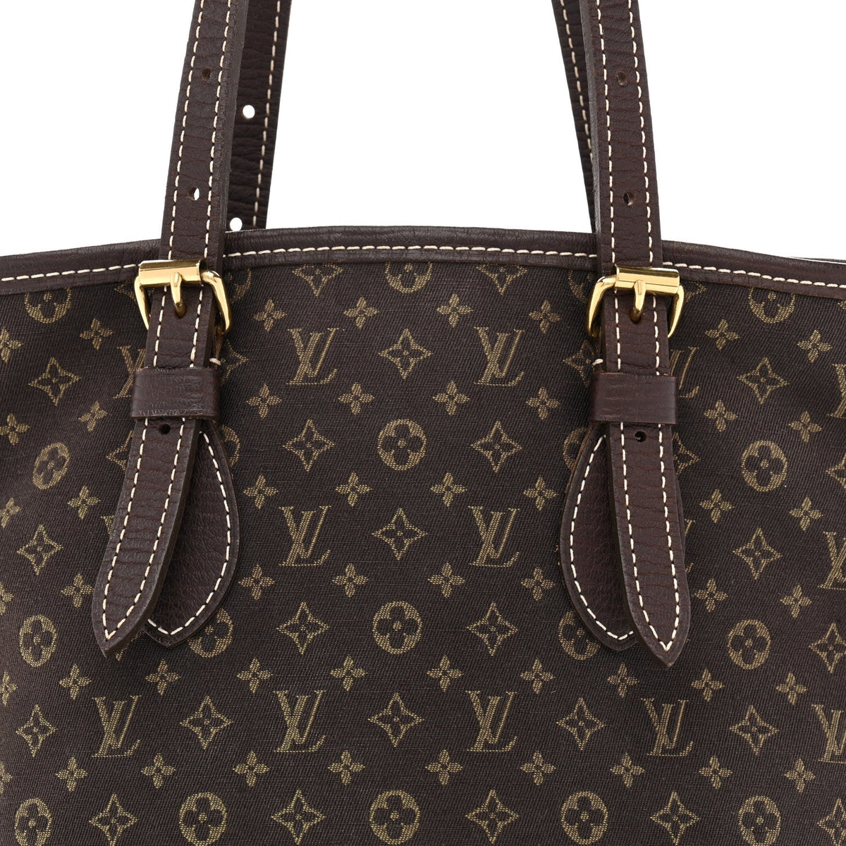 Mini Lin Monogram Bucket Bag Ebene