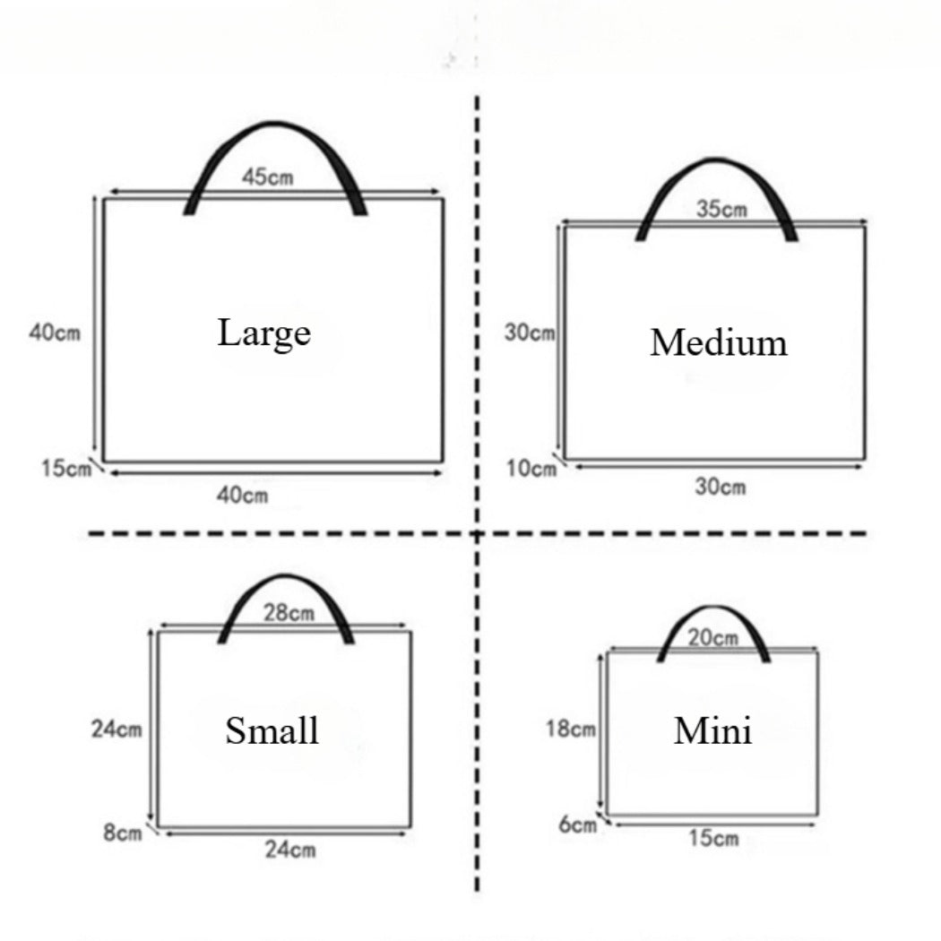 Cosbai - Blue Butterfly Tote Bag - 4 Convenient Sizes