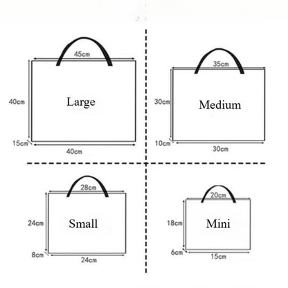 Cosbai - Blue Butterfly Tote Bag - 4 Convenient Sizes