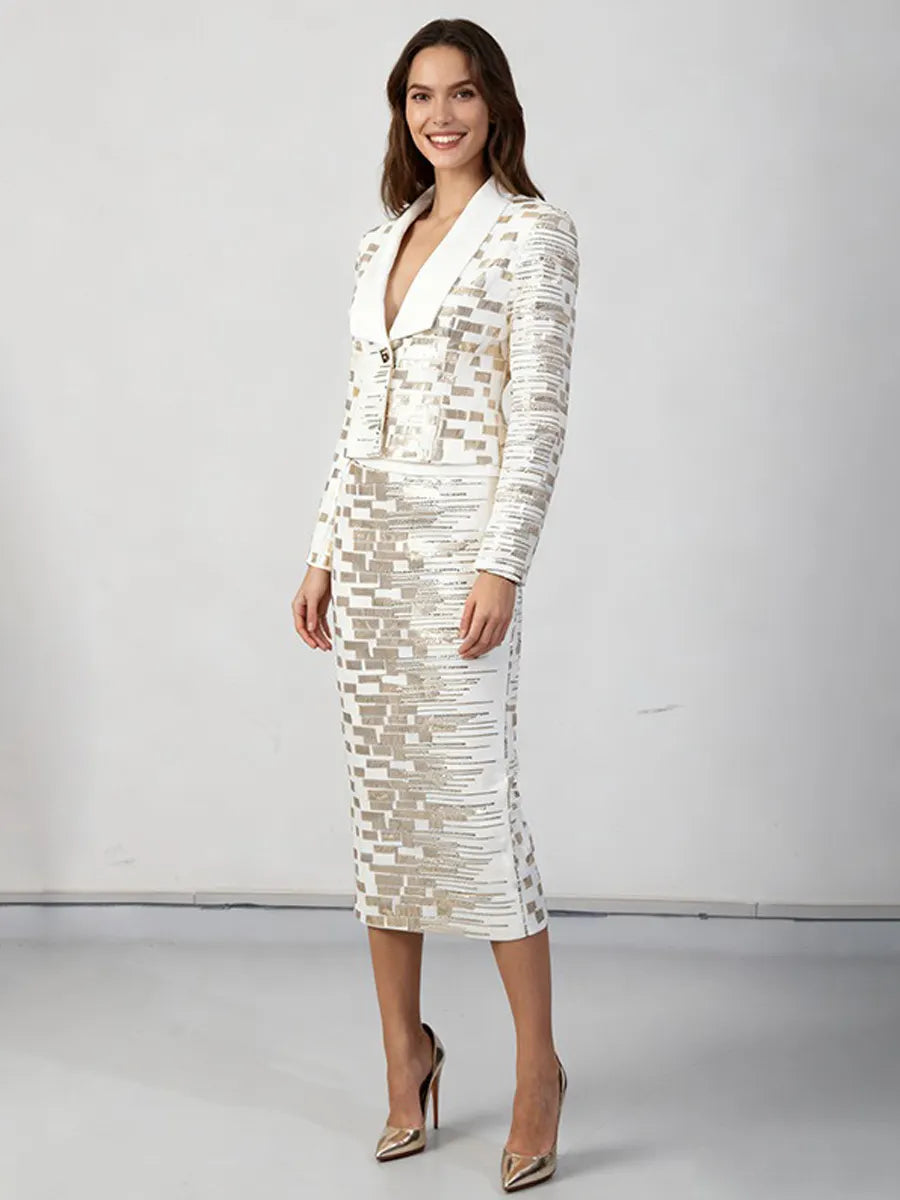 Milena Gilded Print Two Piece Set