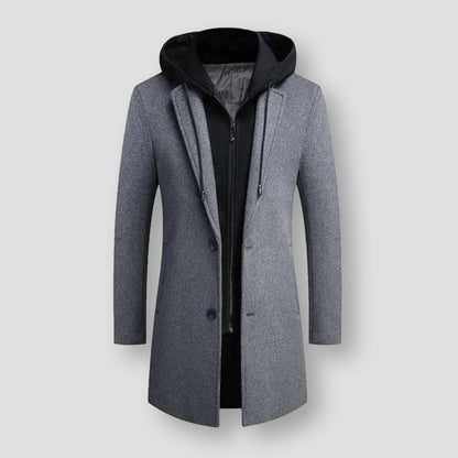 Sky Madrid Long Hooded Coat