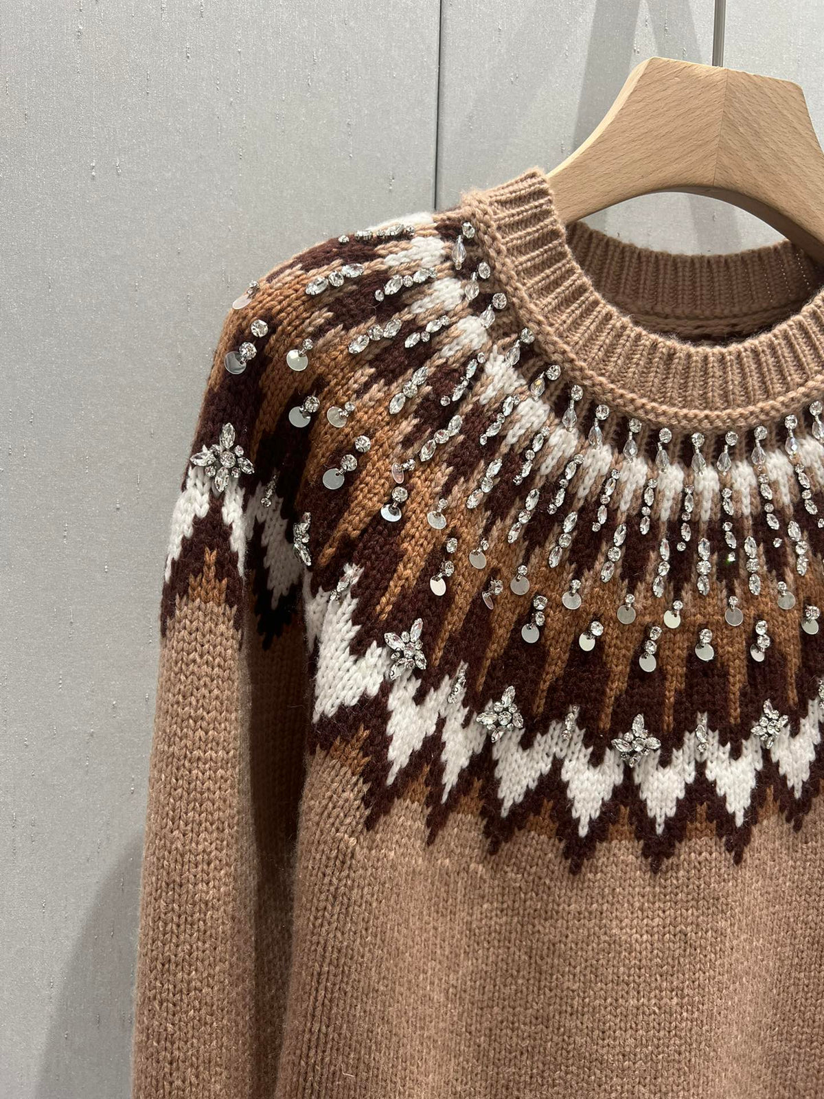 Gucci Sweater Brown Wool 208803