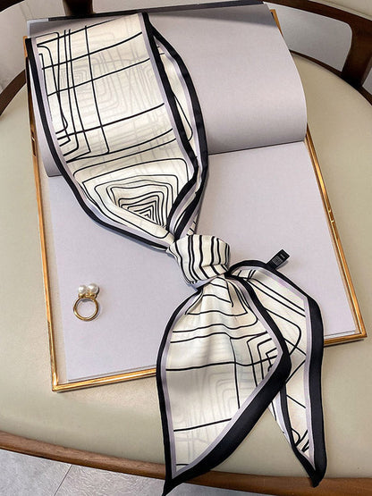 Normcore Geometry Simple Hair Band&Silk Scarf
