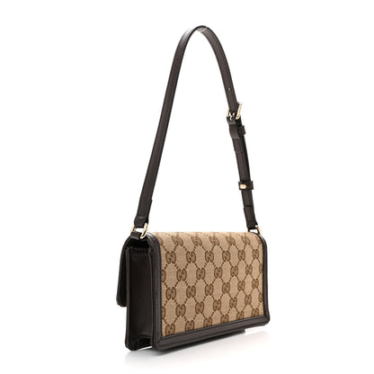 GG Monogram Mini Luce Shoulder Bag Beige Ebony