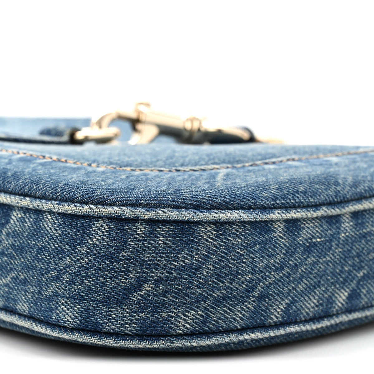Denim Small Jackie Shoulder Bag Blue Denim