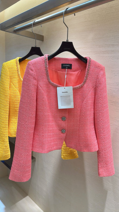 CHANEL JACKET PINK IN TWEED