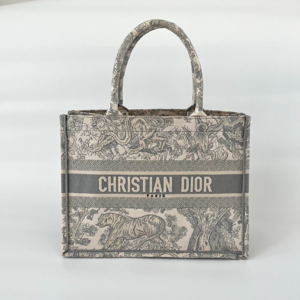Dior Canvas Book Tote Medium Bag