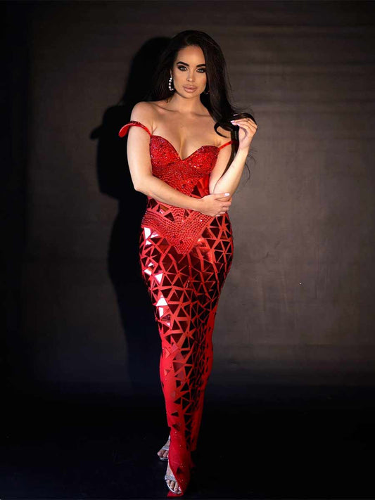Lana Crystal sequined Maxi Dress