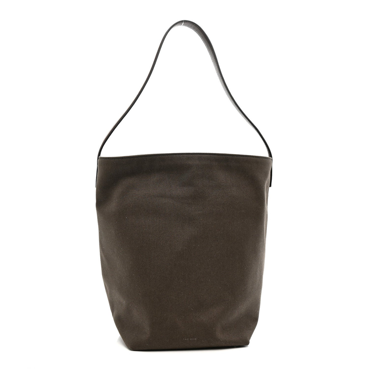 Canvas Calfskin Medium N/S Park Tote Taupe