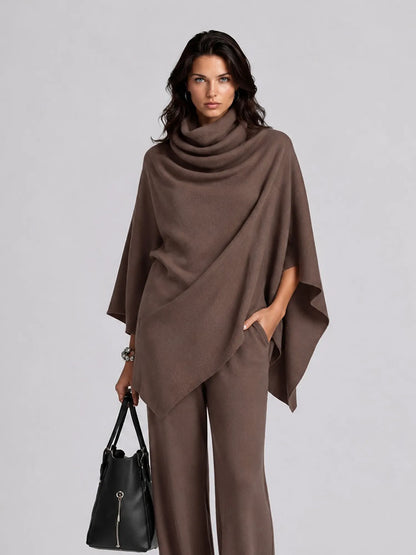 Samantha Cape-style Top and Wide-leg Trousers Set
