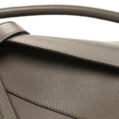 Soft Grained Small Puzzle Edge Bag Taupe