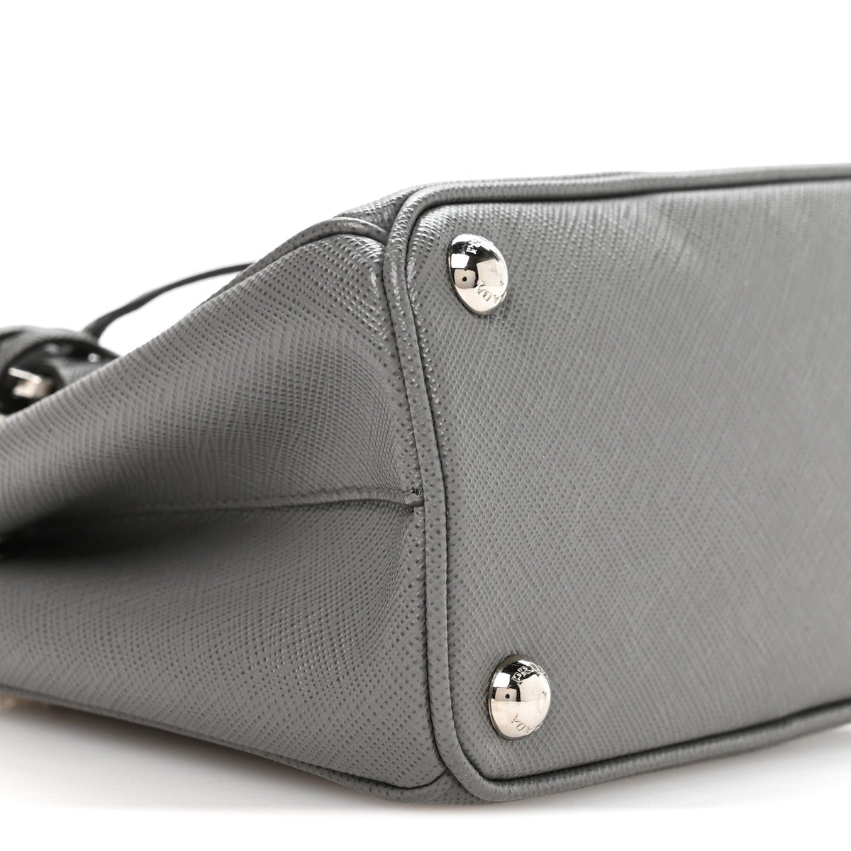 Saffiano Micro Galleria Double Zip Tote Marmo