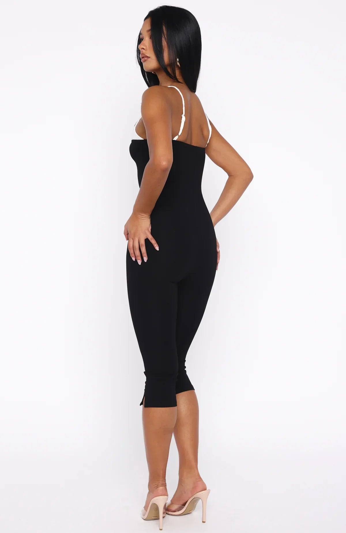 Come Back For Me Capri Jumpsuit Black