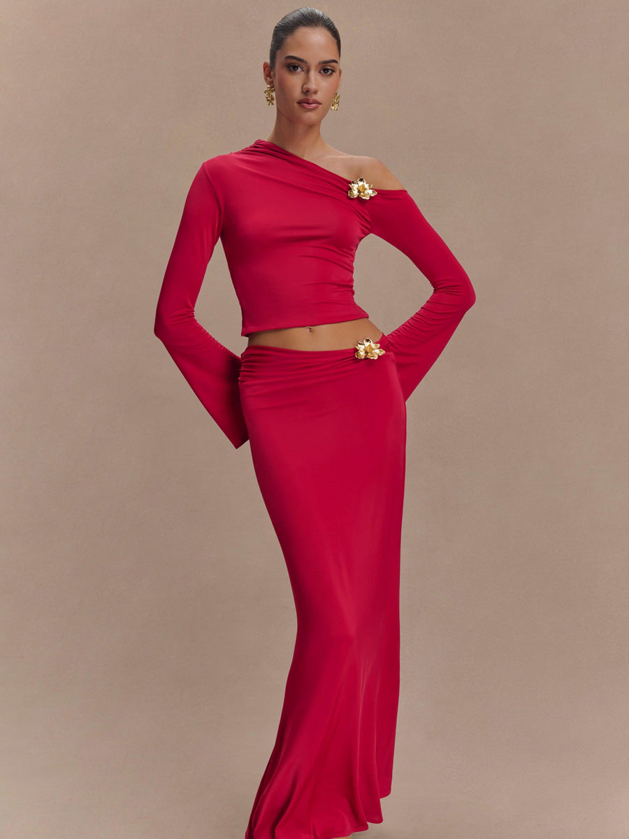 Juliana Asymmetrical Maxi Skirt Set