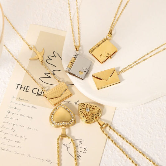 Simple Zircon Pendant Chain Necklace