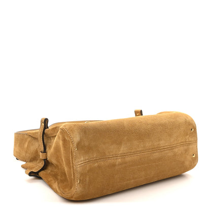 Suede Charms Hobo Bag Gold Khaki
