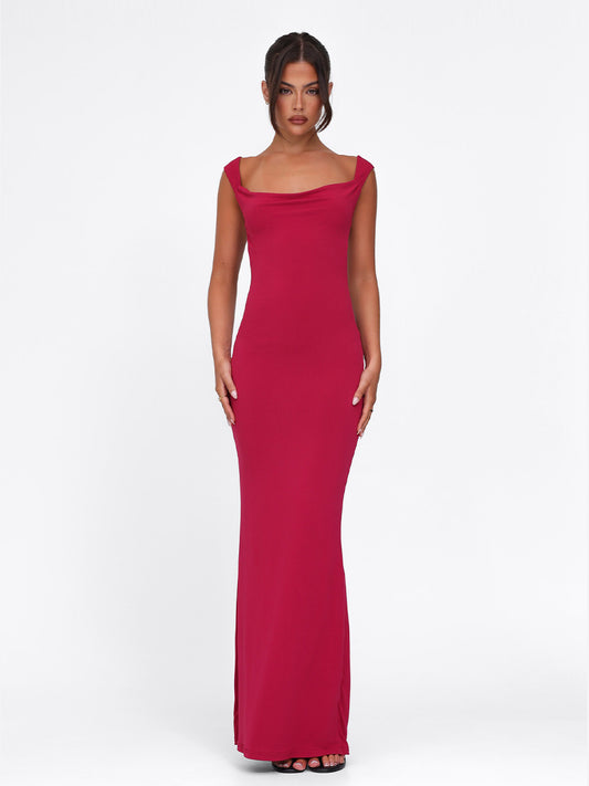 Alma Backless Bow Maxi Dress