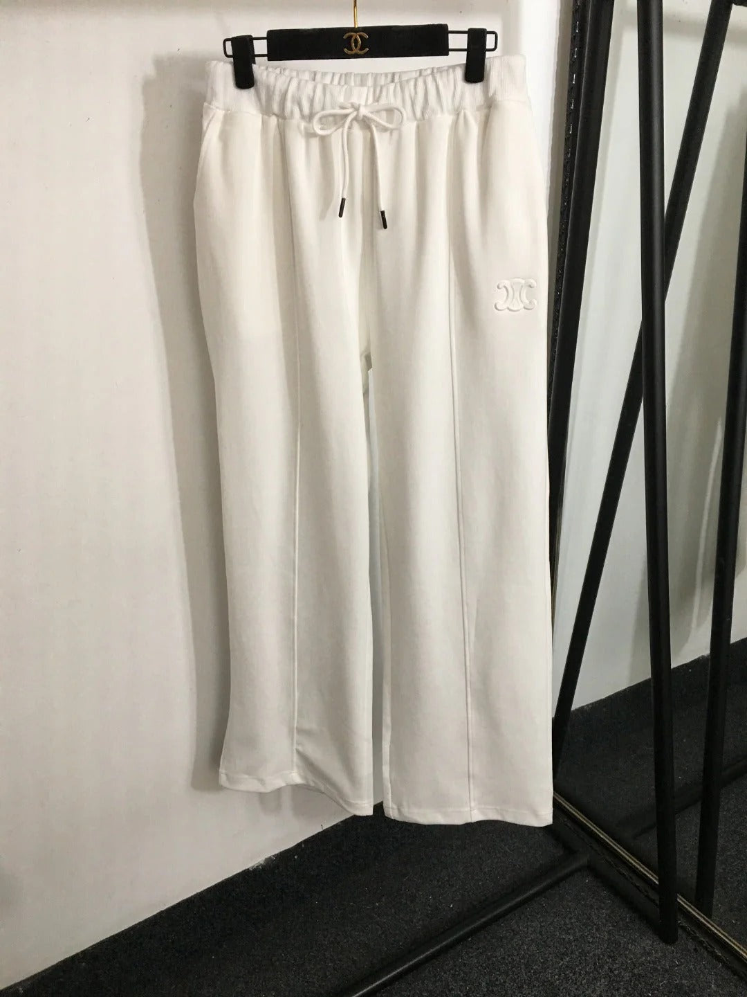 CELINE 25S HOODIE AND WIDE-LEG ELASTIC PANTS SET