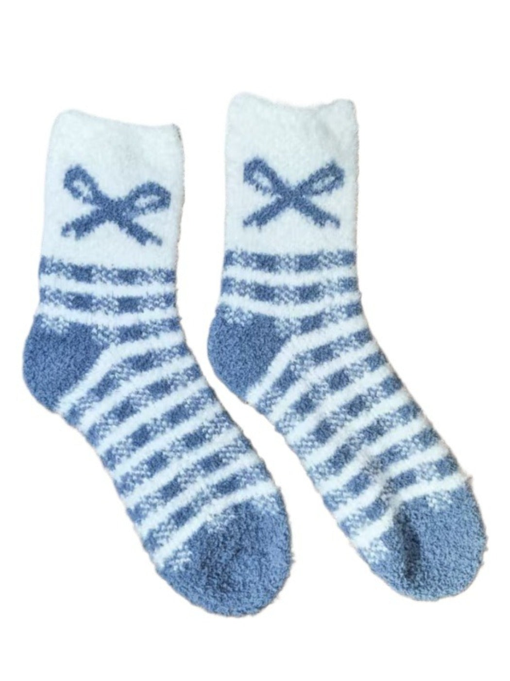 Rufia - Stripe Thickened Mid-calf Socks with Bow Patterns – 6 Colors
