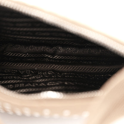 Tessuto Nylon Studded Mini Re-Edition Bag Brandy