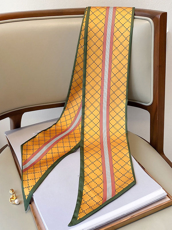 Leisure Fashion Geometry Simple Silk Scarf