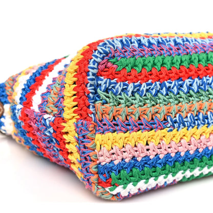 Fabric Crochet Pouch Multicolor