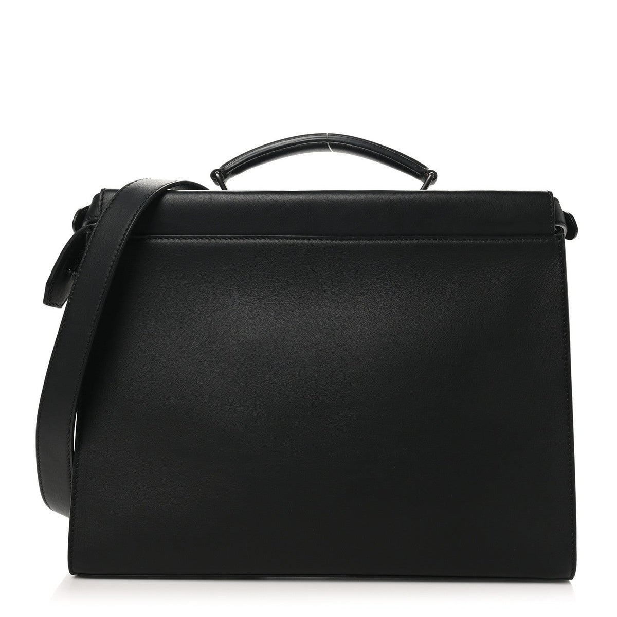 Vitello Grace Opaco Metal Monster Eyes Large Peekaboo Iconic Fit Satchel Black
