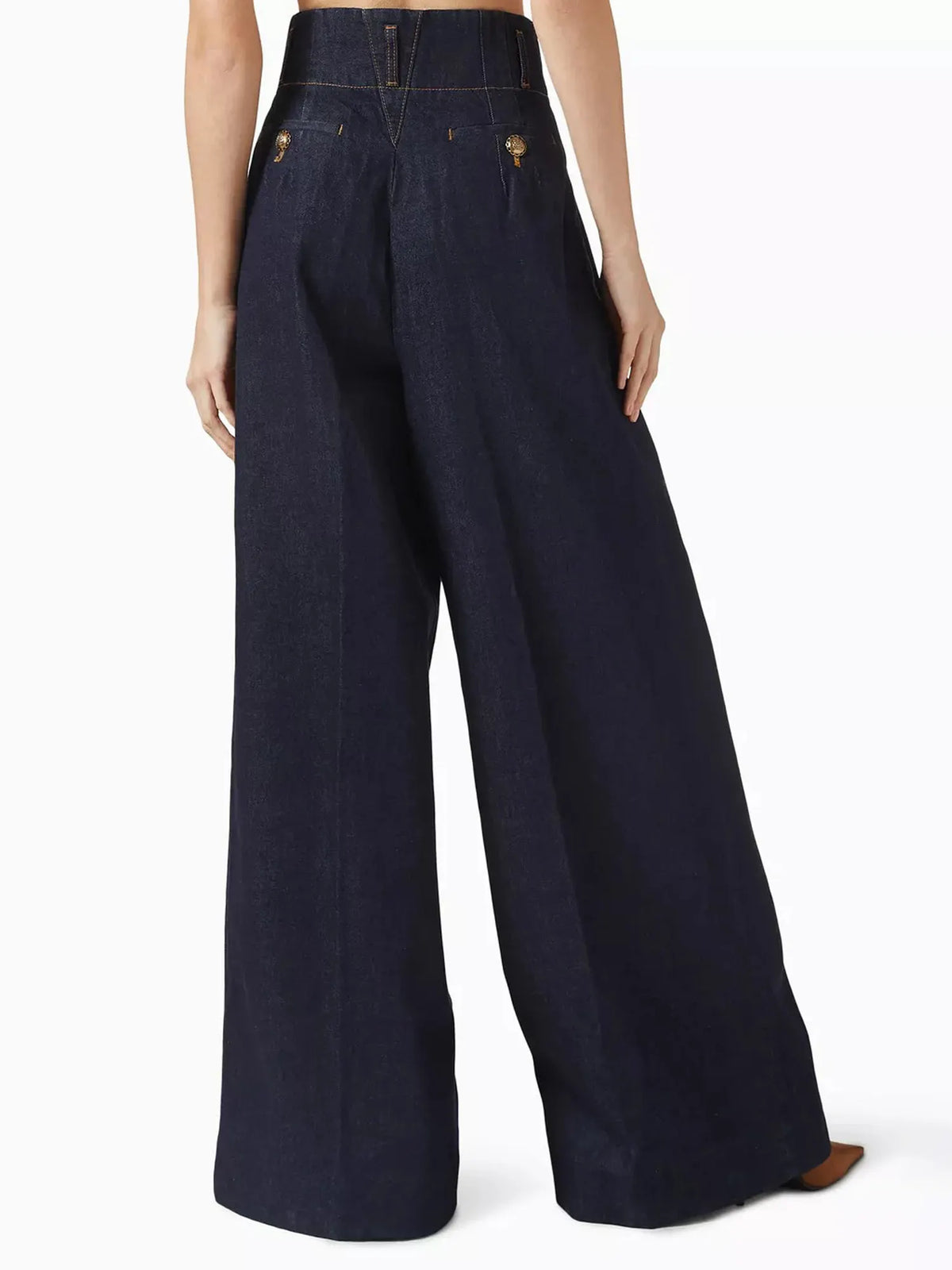 Savannah Minimalist-style Denim Top and Trousers Set