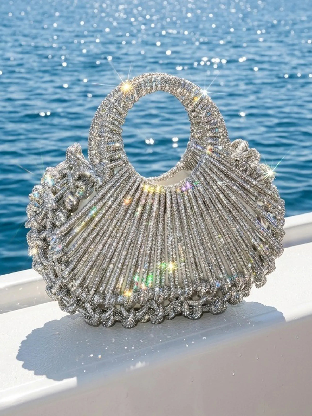 Paisley Rhinestone Handbag