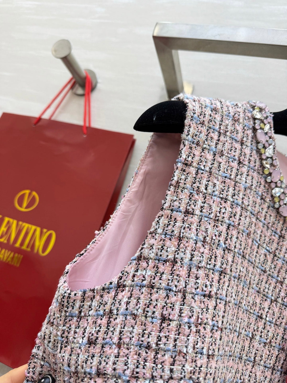 Valen 26s Dress Pink Tweed 344746