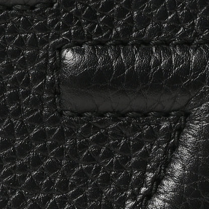 Pebbled Calfskin Small Soho Disco Bag Black