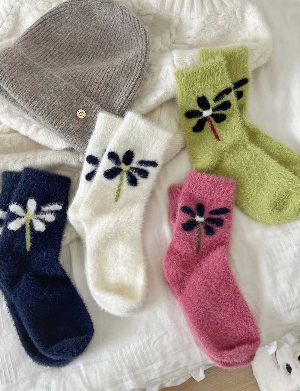 Cute Fuzzy Fleece Thick Warm Crew Socks