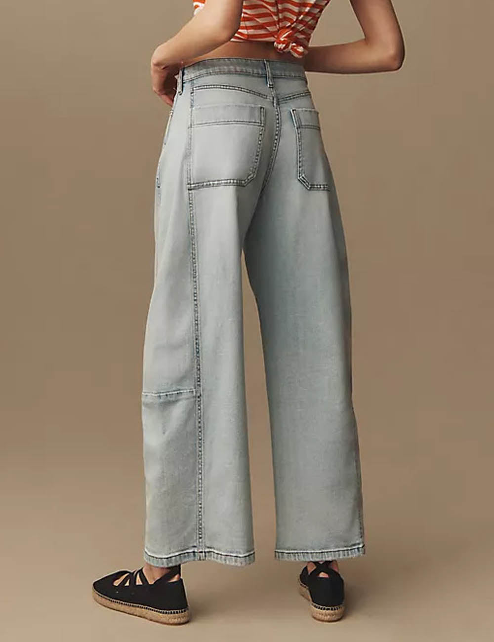 Simple Washed Straight Leg High Waist Jeans