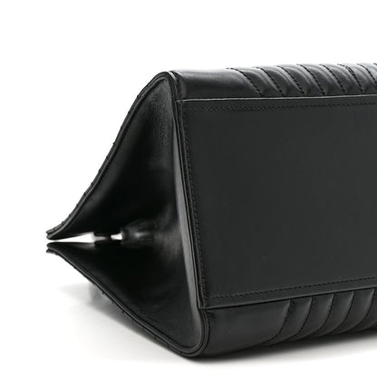 Soft Calfskin Impunture Diagramme Tote Black