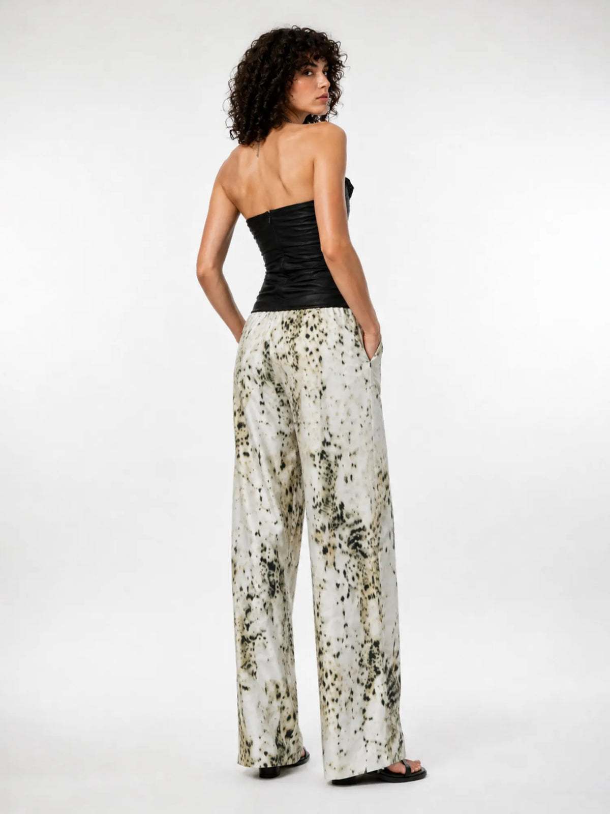 Sophia Retro Leopard Print Casual Pants