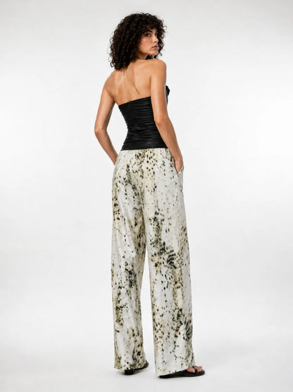 Sophia Retro Leopard Print Casual Pants