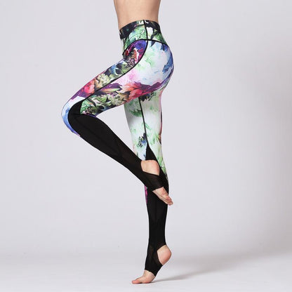 Printing Quick-Drying Yoga Pants Sports Leggings Digital Printing Feet Length Yoga Pants