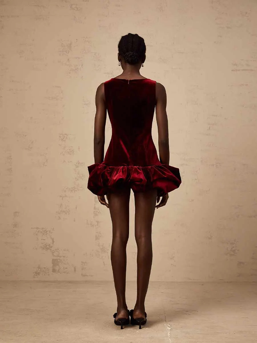 Elara Velvet Mini Dress