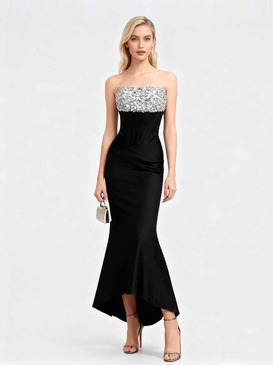 Gemma Strapless Sequined Maxi Dress