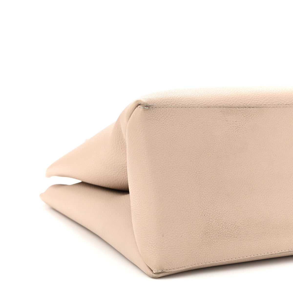 Grained Calfskin Lockme Shopper Greige