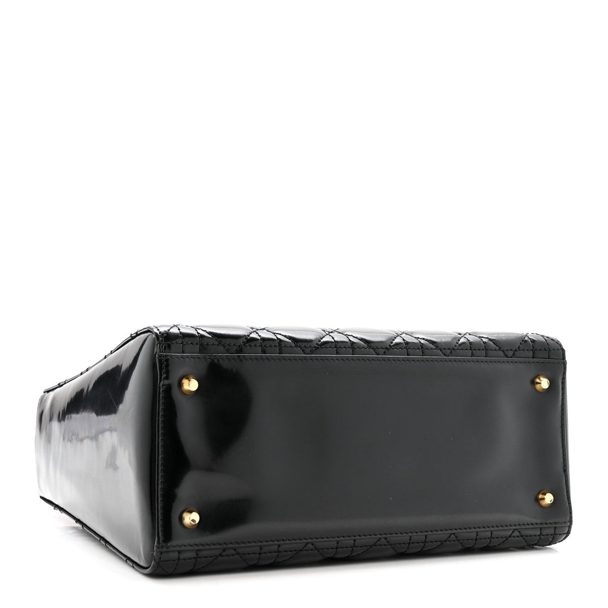 Patent Cannage Medium Lady Dior Black